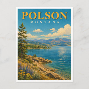 Carte Postale Polson Montana Flathead Lake GeoSaga