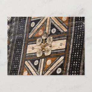 Carte Postale Polynésie, Royaume des Tonga. Détail de tapa