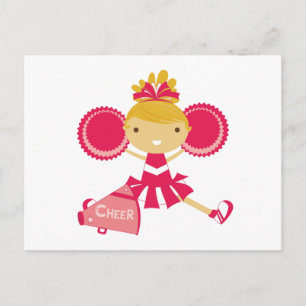 Carte Postale Pom-pom girl en rouge
