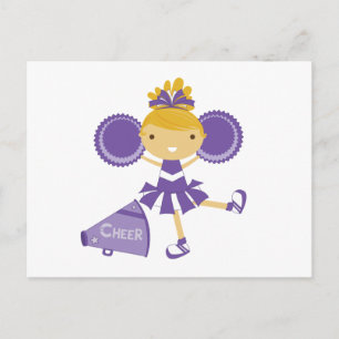 Carte Postale Pom-pom girl en violet