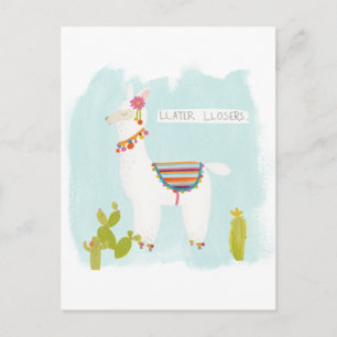 Carte Postale Pom Pom Llama Rama - Llater Llosers