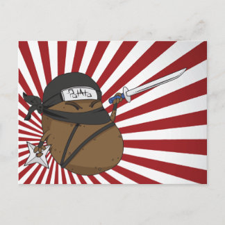 Carte Postale Pomme de terre Ninja