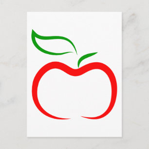 Carte Postale Pomme décorative