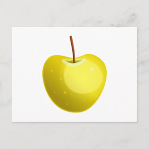Carte Postale Pomme jaune