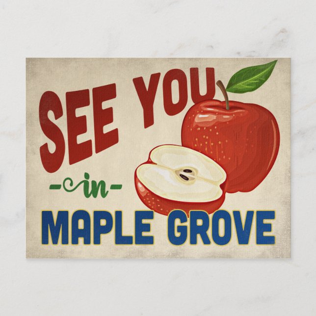 Carte Postale Pomme Maple Grove Minnesota - Vintage voyage (Devant)