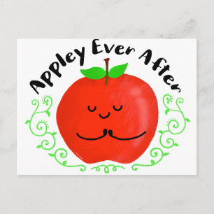 Carte Postale Pomme Positive - Appley Jamais Après