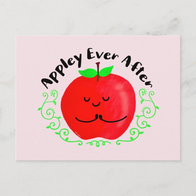 Carte Postale Pomme Positive - Appley Jamais Après (Devant)