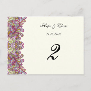 Carte Postale Pomme Vert Trier Damask Éperons Numéro de tableau 