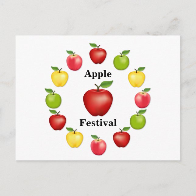 Carte postale Pommes (Devant)