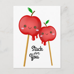 Carte Postale Pommes de bonbons coincées sur vous