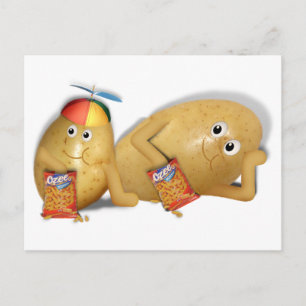 Carte Postale Pommes de terre Snacking - Fils et Père