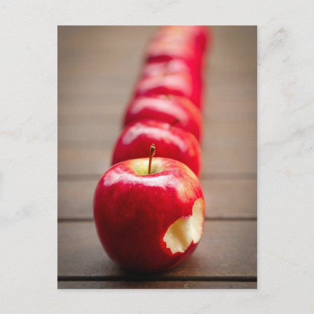 Carte postale Pommes juteuses rouges (Devant)