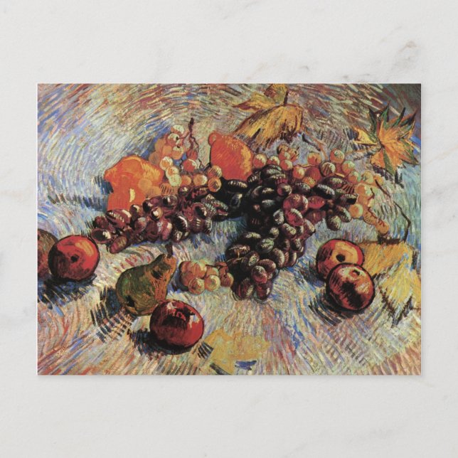 Carte Postale Pommes poires citrons et raisins Van Gogh Art (Devant)