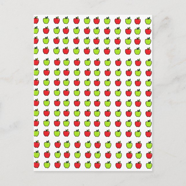 Carte Postale Pommes rouges et vertes (Devant)