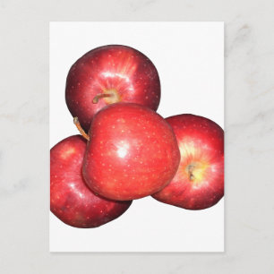 Carte Postale Pommes rouges sucrées et crêpes - Impression de fr