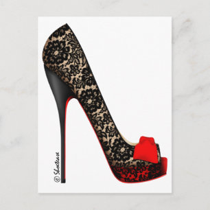 Carte Postale Pompe de plateforme Peep Toe