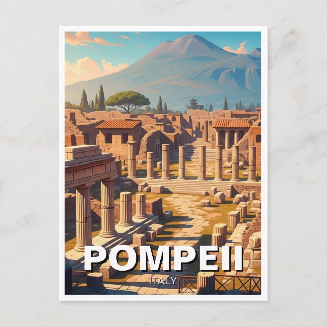 Carte Postale Pompéi Italie Mont Vésuve Voyage (Devant)