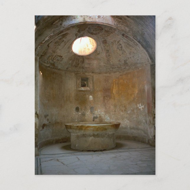 Carte Postale Pompeii, maison romaine de bain (Devant)