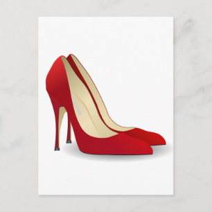 Carte Postale Pompes rouges