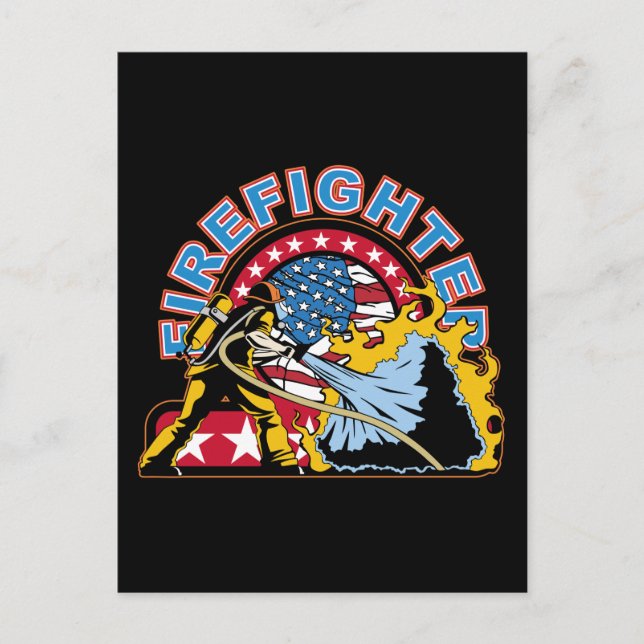 Carte Postale Pompier (Devant)