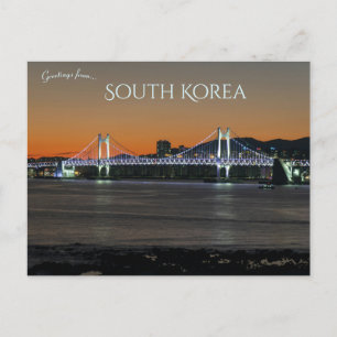 Carte Postale Pont à Busan Corée du Sud
