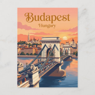 Carte Postale Pont à Chaînes Hongrie