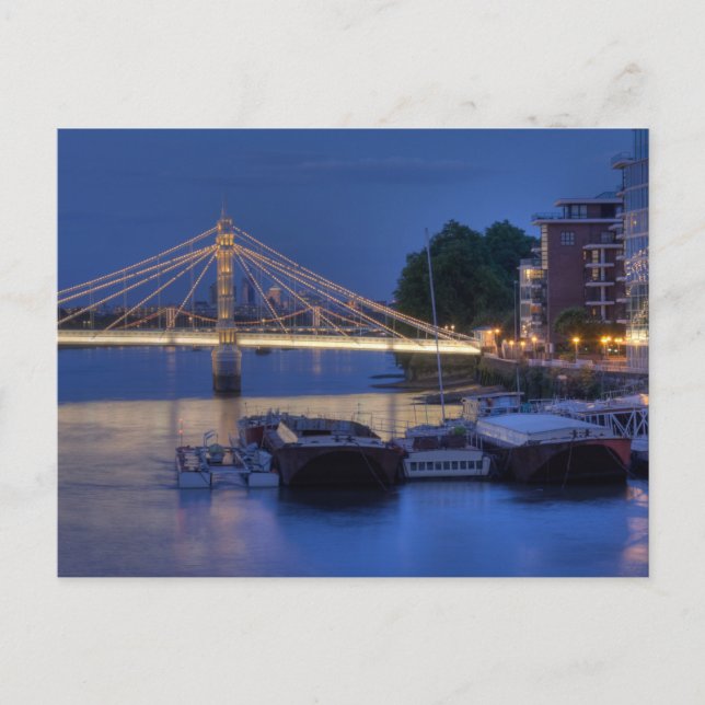 Carte Postale Pont Albert la nuit (Devant)