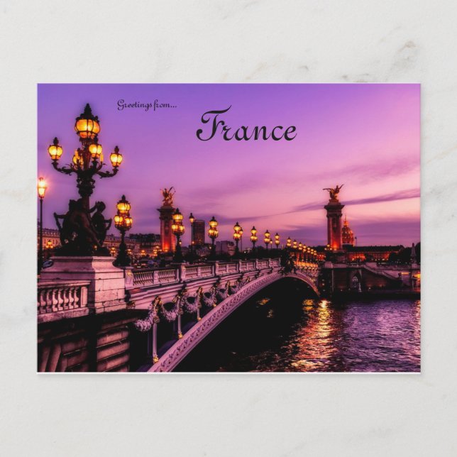 Carte Postale Pont Alexandre III Paris (Devant)