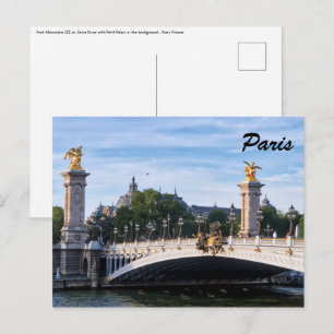 Carte Postale Pont Alexandre III sur la Seine - Paris, France