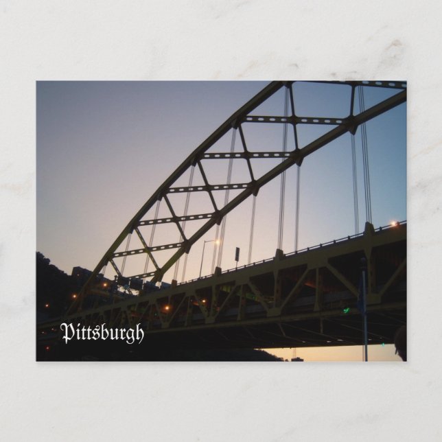 Carte Postale Pont au crépuscule (Devant)