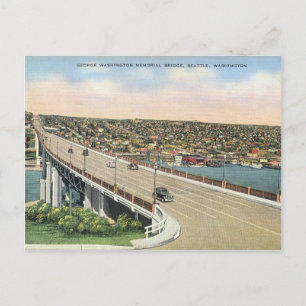 Carte Postale Pont Aurora vintage de Seattle