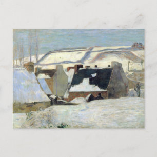 Carte Postale Pont-Aven sous la neige Paul Gauguin