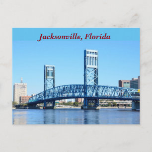 Carte Postale Pont Bleu Célèbre Jacksonville, Floride