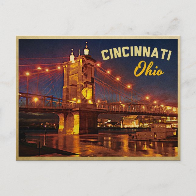 Carte Postale Pont Cincinnati Ohio (Devant)