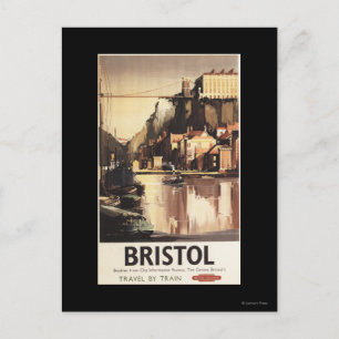 Carte Postale Pont Clifton Suspension et bateaux