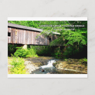 CARTE POSTALE PONT COHÉLEE CREEK COUVERT - HILTON, GA