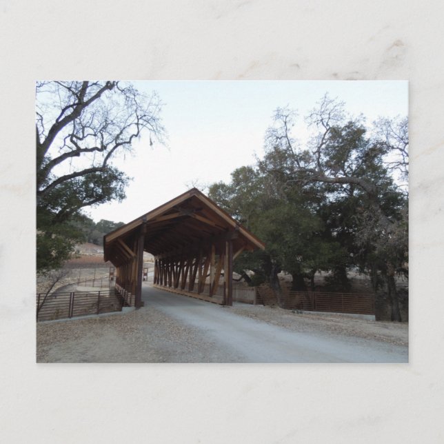 Carte Postale Pont couvert à Halter Ranch, Paso Robles (Devant)
