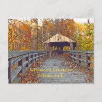 "Pont couvert à Wildwood Preserve En automne"