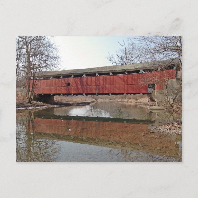 Carte Postale Pont couvert de Schnecksville (Devant)