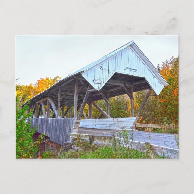 Carte Postale Pont Couvert Du Moulin De Chamberlin Dans Le Vermo (Devant)
