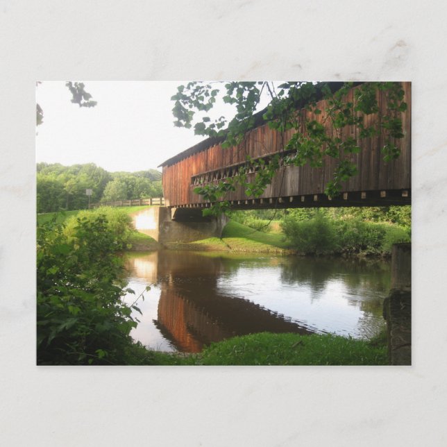 Carte Postale Pont couvert et courant de l'Ohio (Devant)