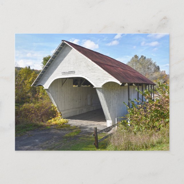 Carte Postale Pont couvert Schoolhouse, Vermont (Devant)