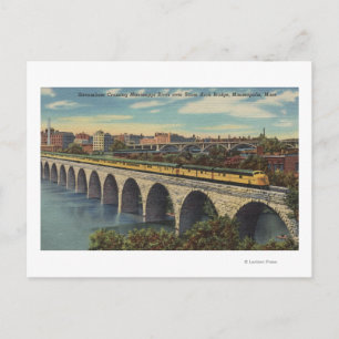 Carte Postale Pont d'arche en pierre de passage