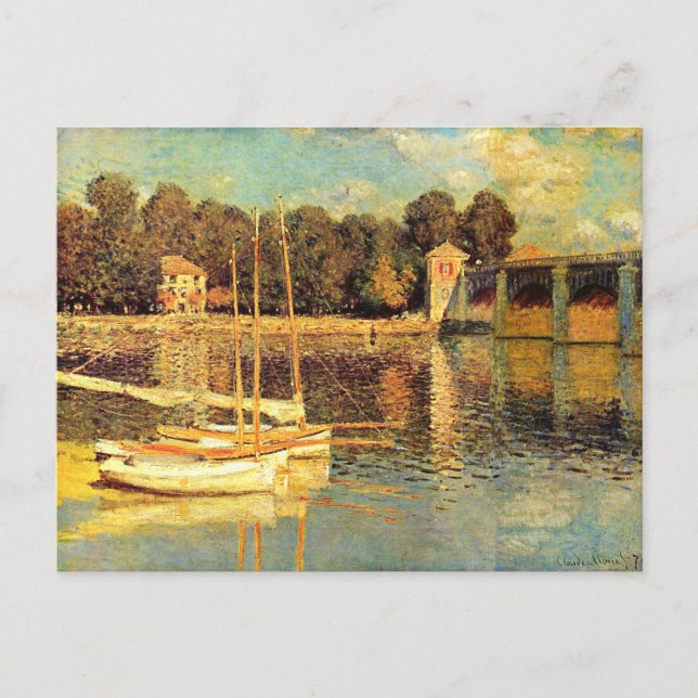 Carte Postale Pont d'Argenteuil Claude Monet (Devant)