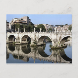 Carte Postale Pont de Castel st Angelo, Rome, Italie
