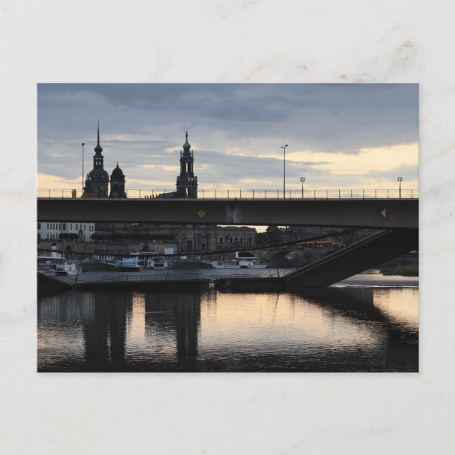 Carte Postale Pont de Collapsed Carola à Dresde (Devant)