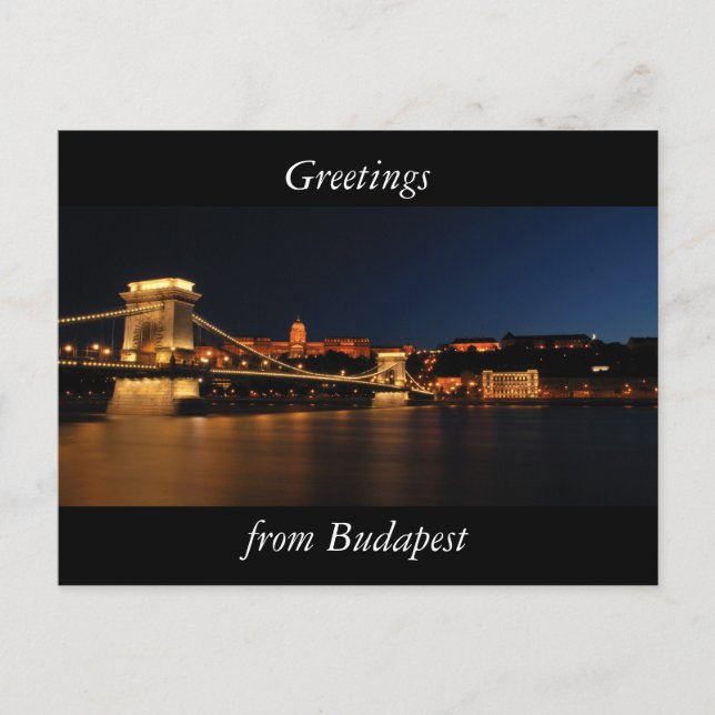 Carte Postale Pont de la chaîne de Budapest (Devant)