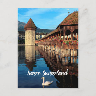 Carte Postale Pont de la Chapelle Lucerne en Suisse
