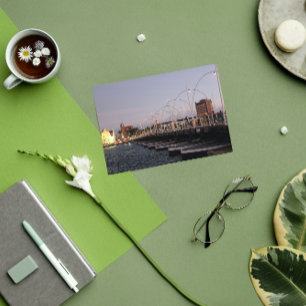 Carte Postale Pont de la reine Emma de Curaçao à Dusk