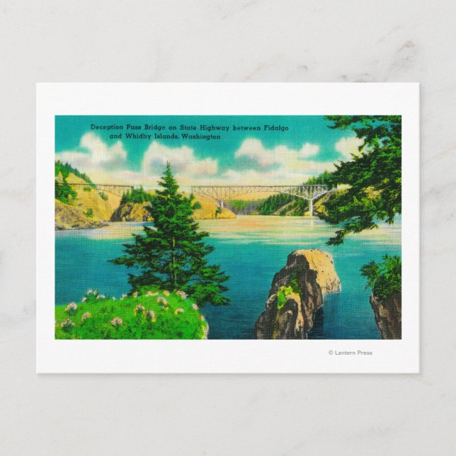 Carte Postale Pont de la tromperie, Fidalgo et Whidby Island (Devant)